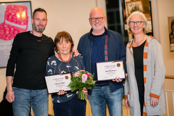 v.l.: Frank Samel (2. Vorsitzender), Marita Müller (neues Ehrenmitglied), Olaf Hartmann (neuer Ehrenvorsitzender), Conny Meyer (1. Vorsitzende)