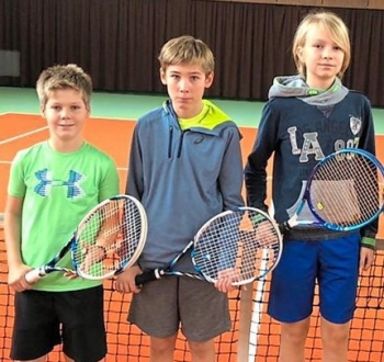 Laurits Thelen, Luca Samel und Mats Müller (v.l.) von den U 15-Junioren