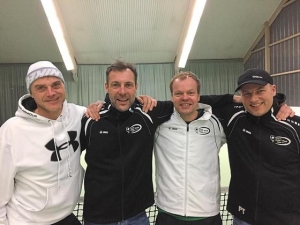 Mit einem Sieg beendeten die Herren 40 von TC GW Telgte die Saison (v.l.): Mathias Walther, Andre Koch, Rüdiger Kexel, Patrik Thelen.